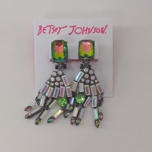 Betsey Johnson Multicolor Crystal Earrings
